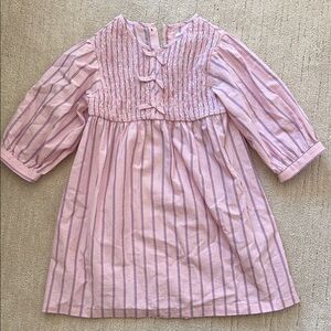 Zara pink striped dress size 5-6